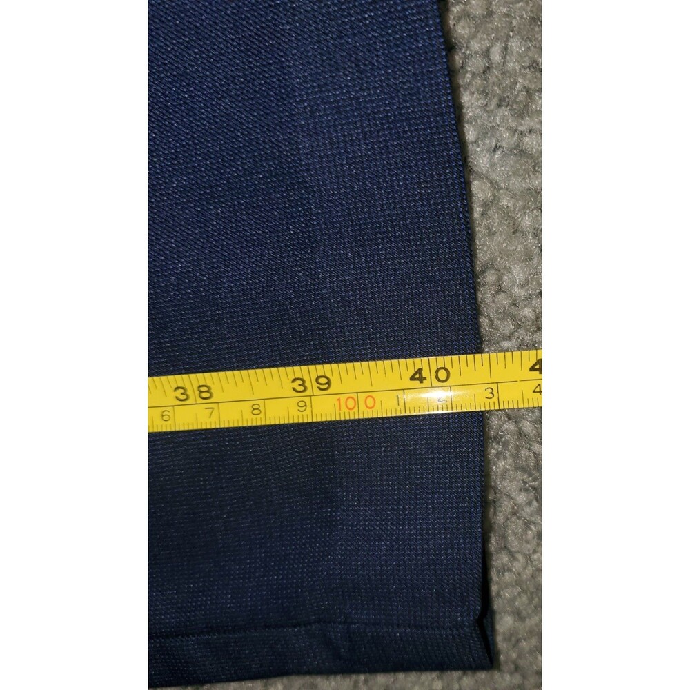 Perry Ellis Mens Dress Pants 32x32 Slim Fit Navy Blue Stretch Flat Front Slacks - Picture 3 of 16